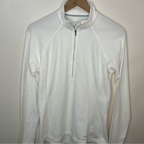 Patagonia Tops - Patagonia Performance Baselayer Capilene White Quarter Zip Size Large Women's